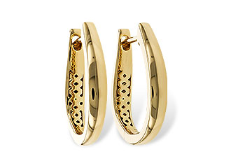 F329-42347: GOLD EARRINGS (17MM)