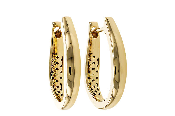F329-42347: GOLD EARRINGS (17MM)