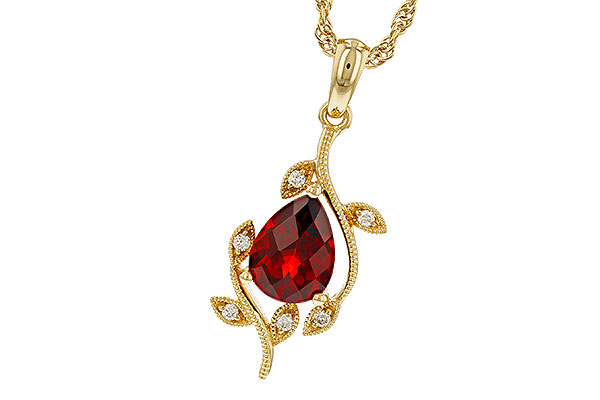 F329-43202: NECKLACE 1.34 GARNET 1.39 TGW (8X6MM GAR)