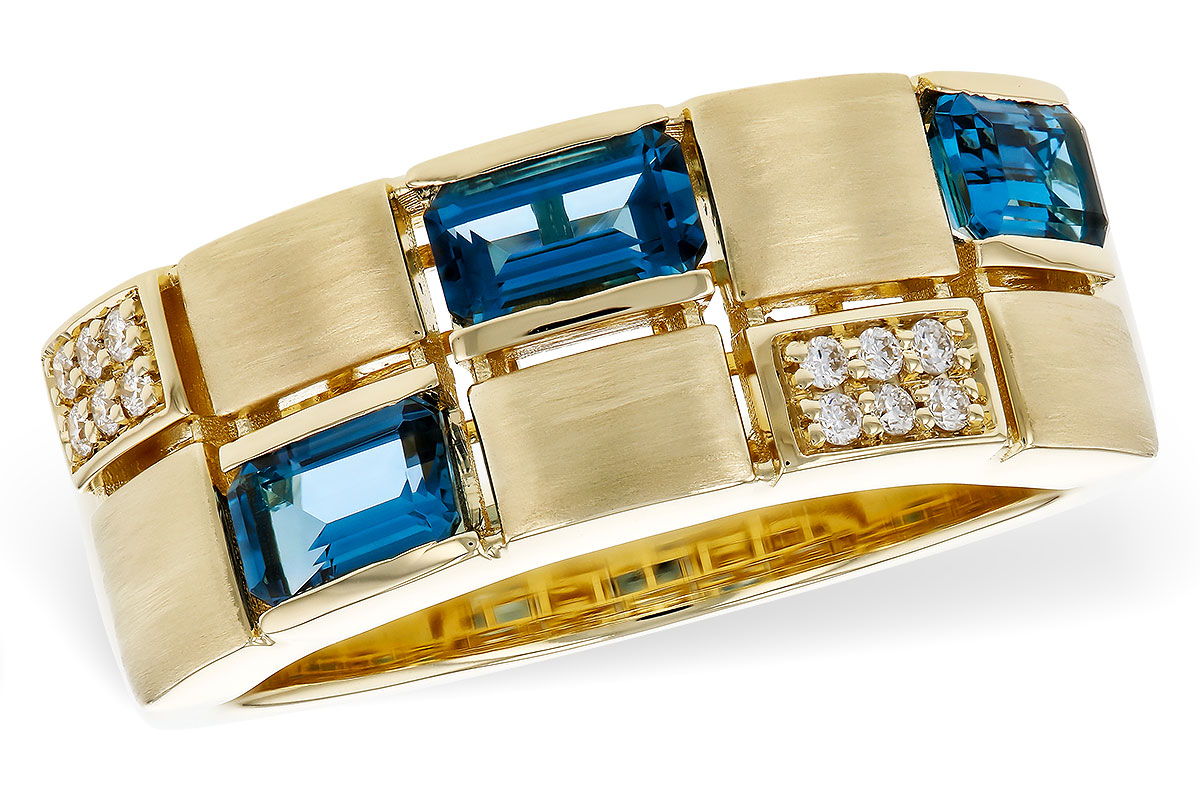 F329-43247: LDS RG .94 LONDON BLUE TOPAZ 1.00 TGW