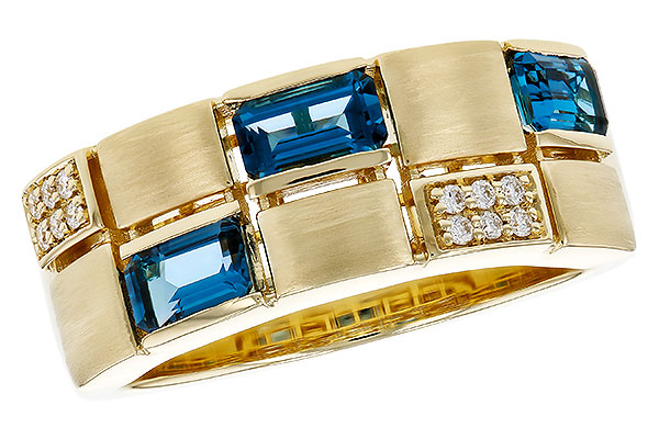 F329-43247: LDS RG .94 LONDON BLUE TOPAZ 1.00 TGW