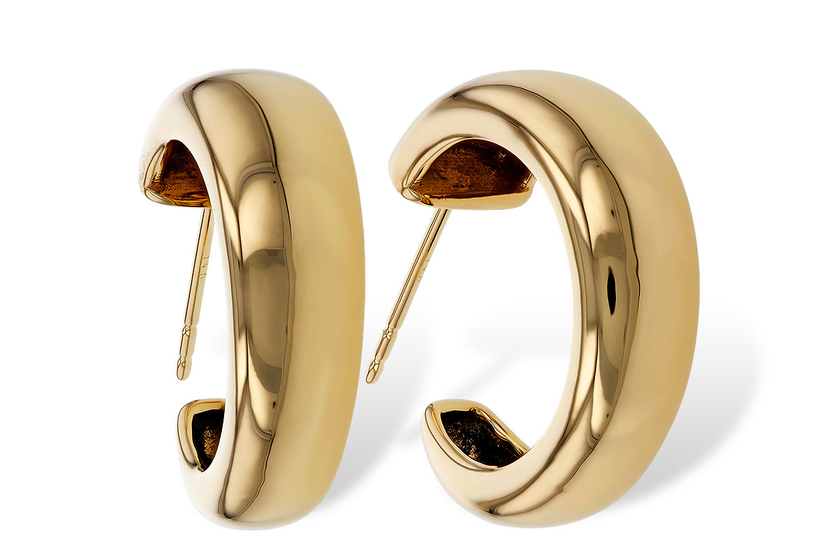 F329-44102: GOLD EARRINGS (20MM)