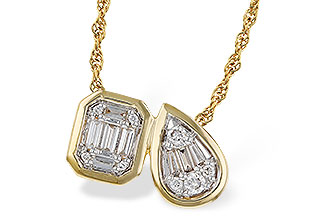 F329-44147: NECKLACE .17 BAG .25 TW