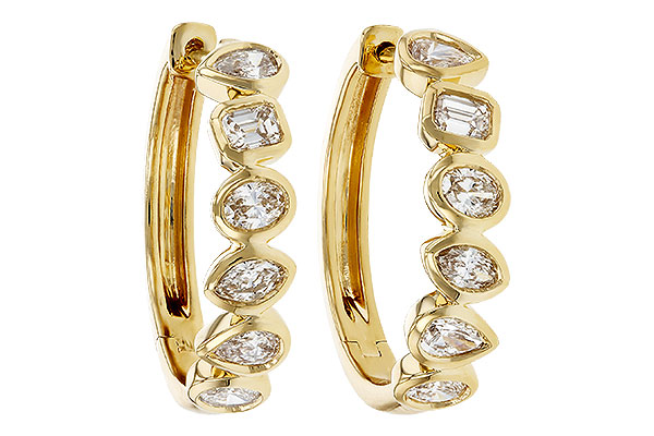 F330-27729: EARRINGS 1.10 TW FANCY CUT DIAS