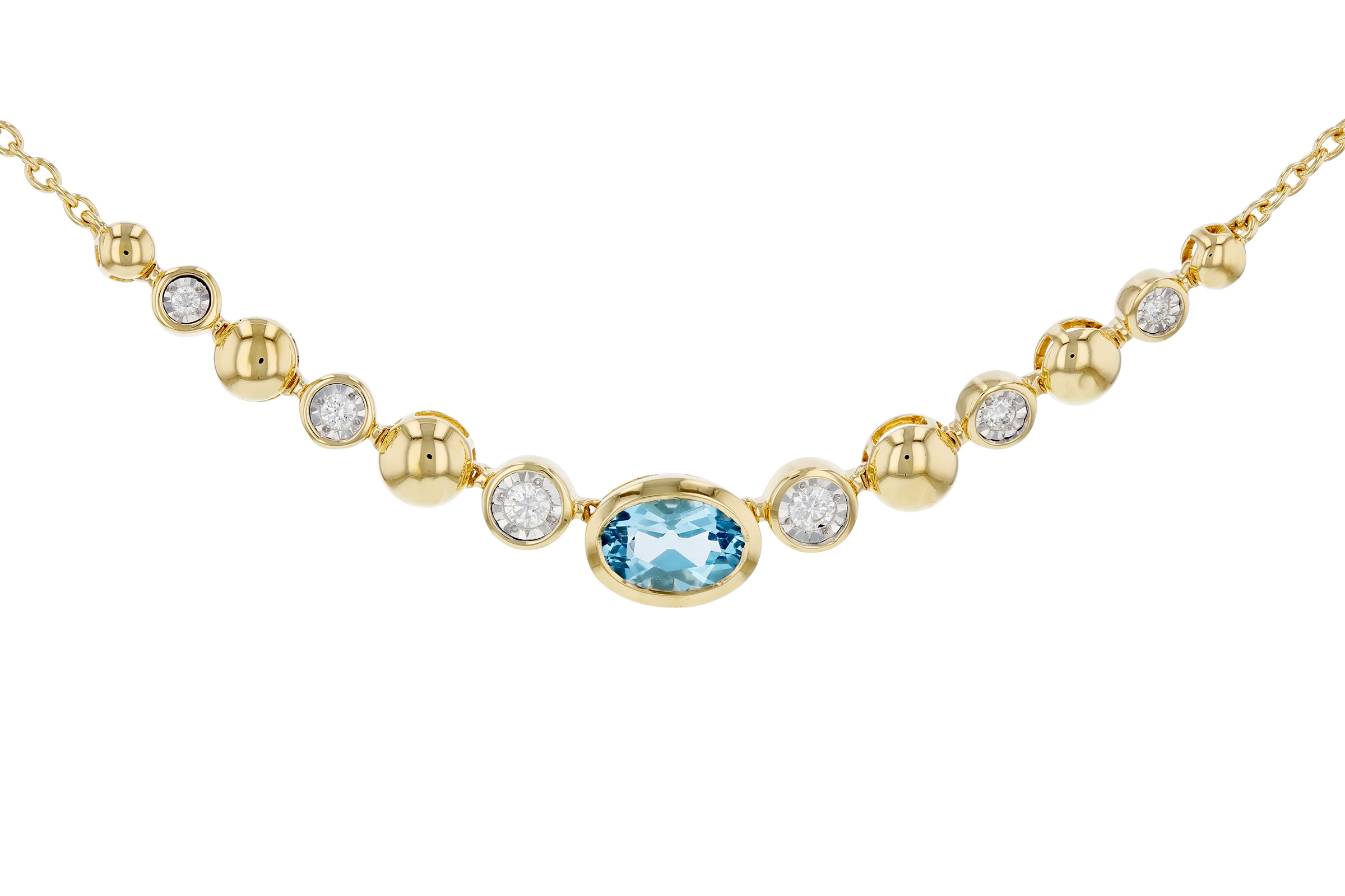 F330-28693: NECKLACE .83 SWISS BLUE TOPAZ .95 TGW (17")