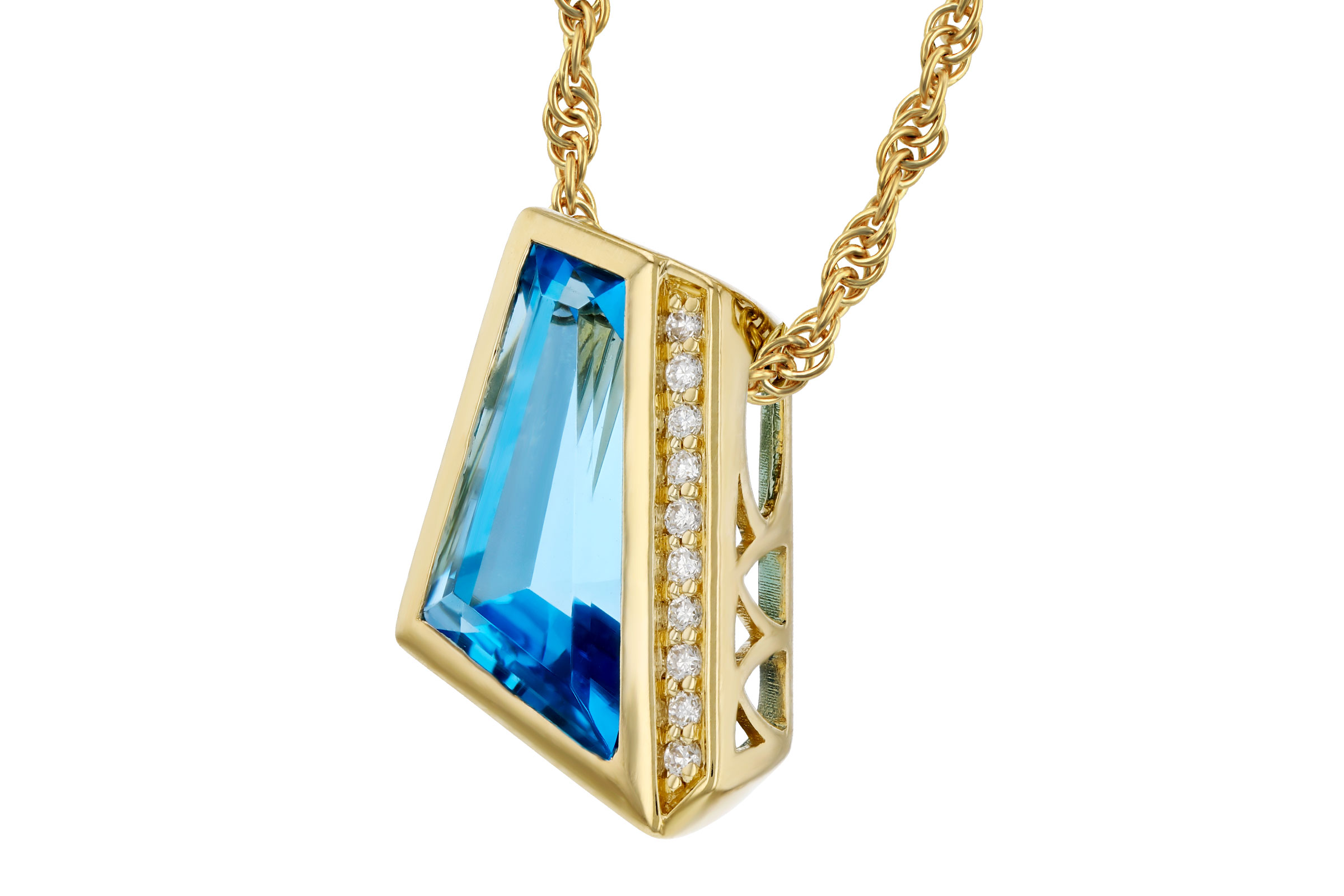 F330-29593: NECKLACE 2.42 SWISS BLUE TOPAZ 2.46 TGW