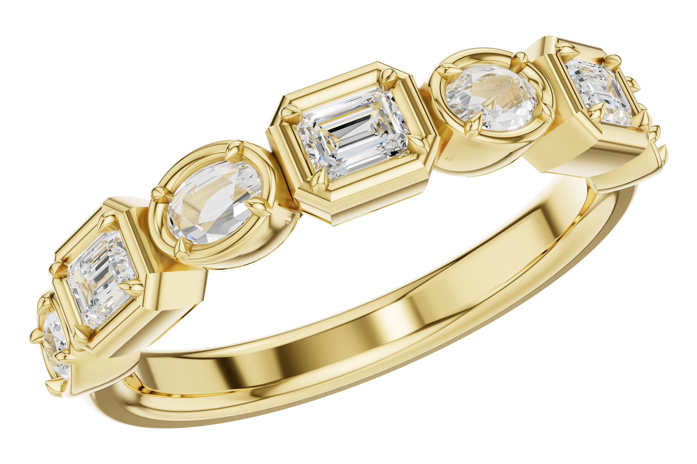 F330-29620: LDS DIA WED RG .55 TW FANCY CUT DIAS