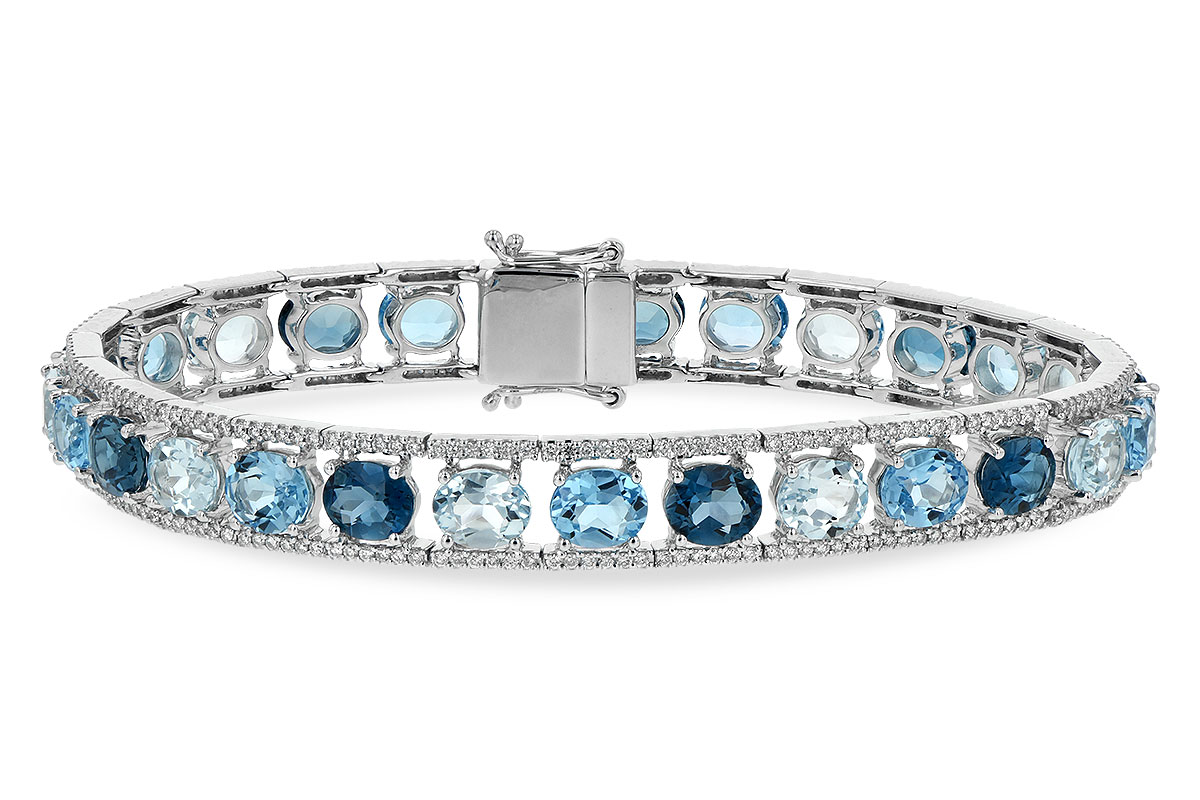 G243-93193: BRACELET 16.54 BLUE TOPAZ 17.78 TGW