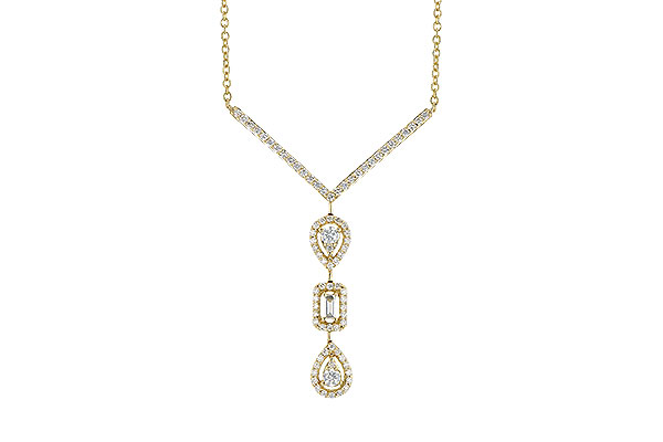 G327-58665: NECK .04 BAGUETTE .50 TW (18")