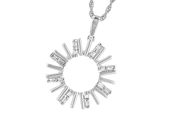G327-59602: NECK .14 TW BAGUETTES