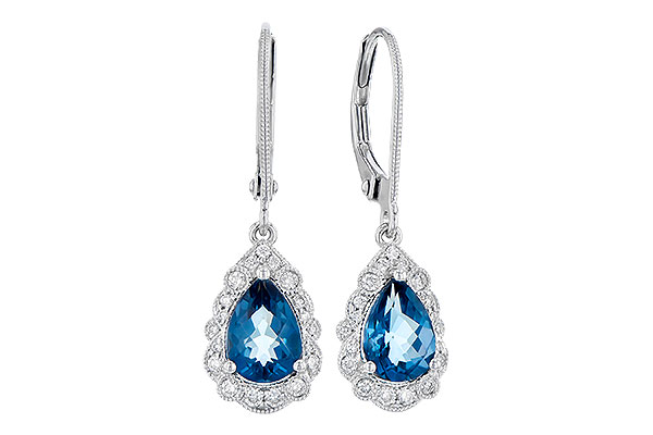 G327-62356: EARR 1.48 TW LONDON BLUE TOPAZ 1.63 TGW