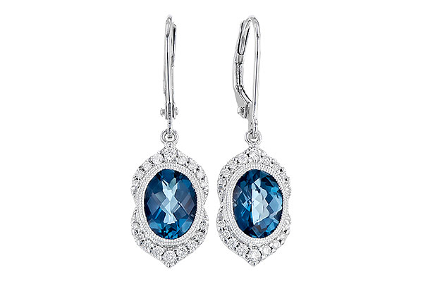 G327-63247: EARR 2.45 LONDON BLUE TOPAZ 2.64 TGW