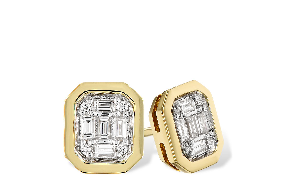 G328-53238: EARRINGS .13 BAG .16 TW