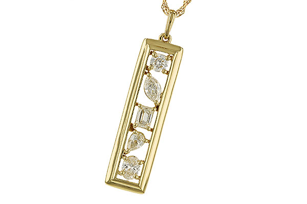 G328-54111: NECKLACE .85 TW FANCY CUT DIAMONDS