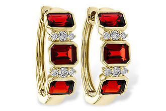 G329-38693: EARRING 1.50 TW GARNET 1.61 TGW