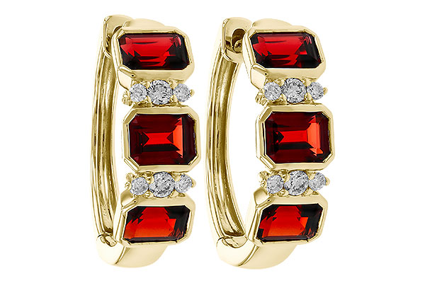 G329-38693: EARRING 1.50 TW GARNET 1.61 TGW