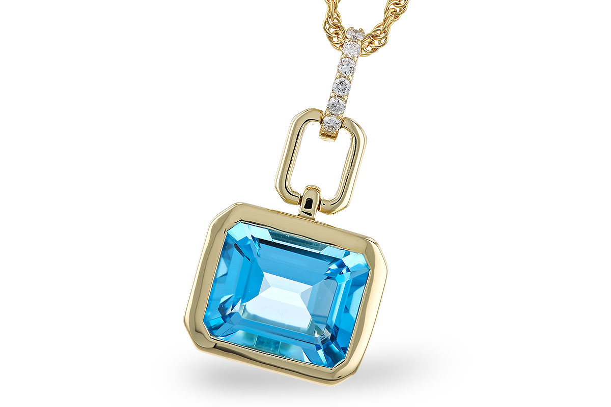 G329-40538: NECKLACE 3.26 BLUE TOPAZ 3.30 TGW (10x8MM BT)