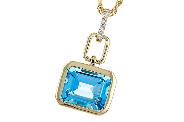 G329-40538: NECKLACE 3.26 BLUE TOPAZ 3.30 TGW (10x8MM BT)
