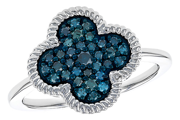 G329-41438: LDS DIA RG .33 TW BLUE DIAMONDS