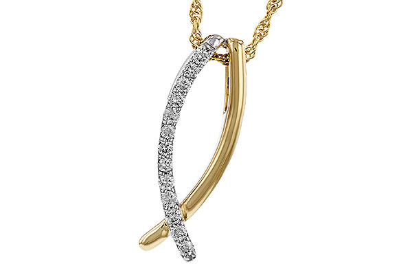 G329-44111: NECKLACE .25 TW