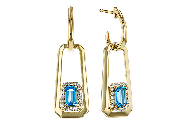 G329-45056: EARRING .66 TW BLUE TOPAZ .80 TGW (5x3MM BT)