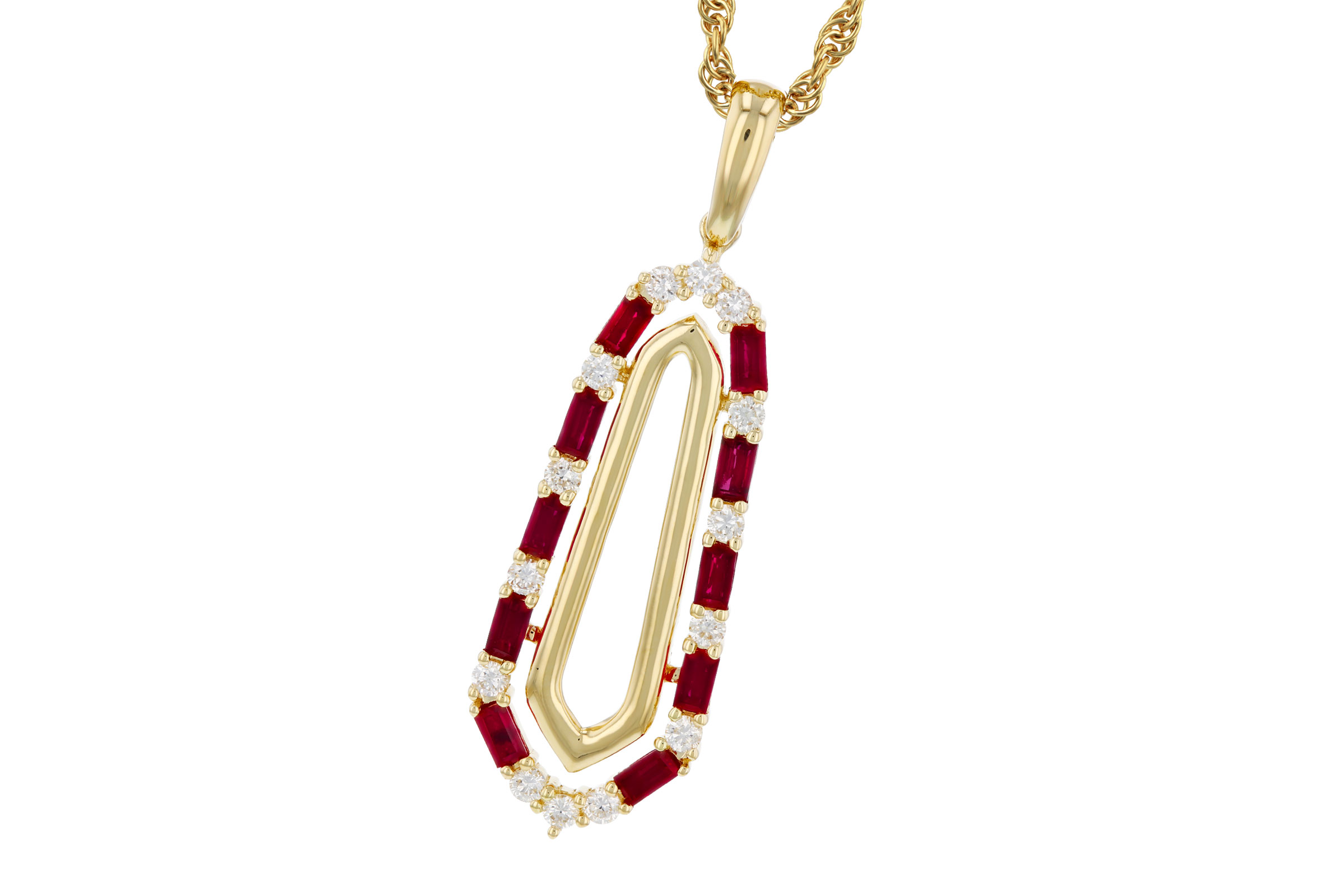 G330-30493: NECKLACE .72 TW RUBY .92 TGW