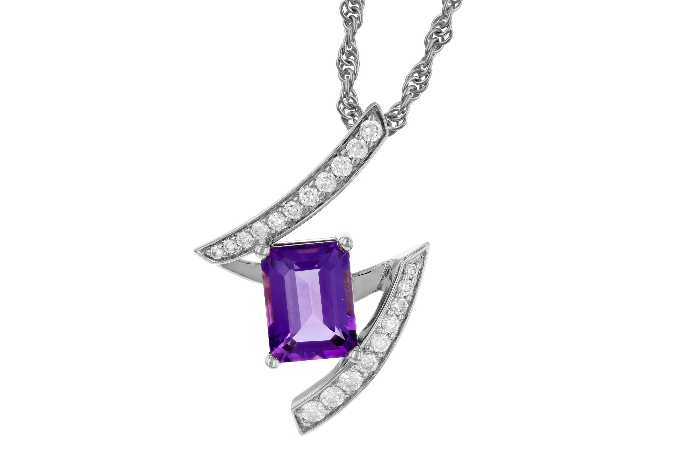 G330-30511: NECKLACE 1.36 AMETHYST 1.56 TGW (8x6MM AMY)