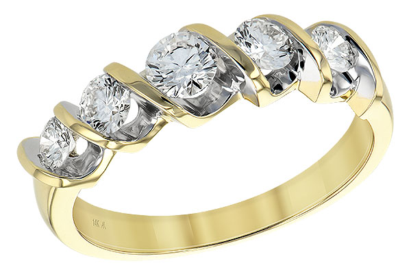 H147-61365: LDS DIA WED RING .75 TW
