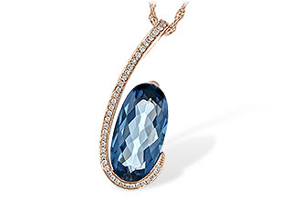 H243-92356: NECK 4.48 LONDON BLUE TOPAZ 4.60 TGW