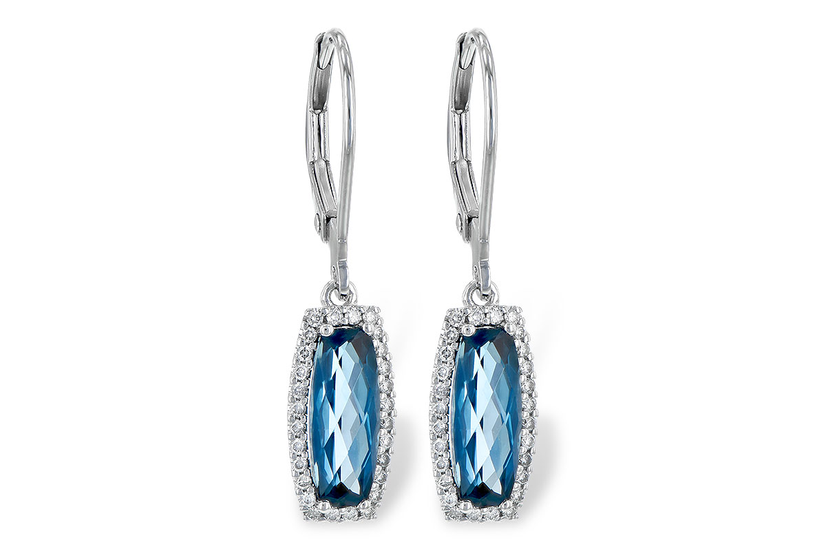 H244-87756: EARR 2.10 LONDON BLUE TOPAZ 2.28 TGW