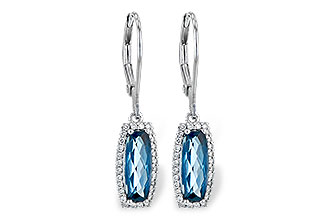 H244-87756: EARR 2.10 LONDON BLUE TOPAZ 2.28 TGW