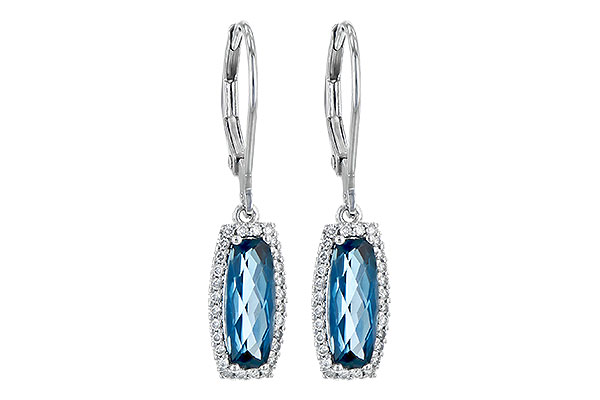 H244-87756: EARR 2.10 LONDON BLUE TOPAZ 2.28 TGW