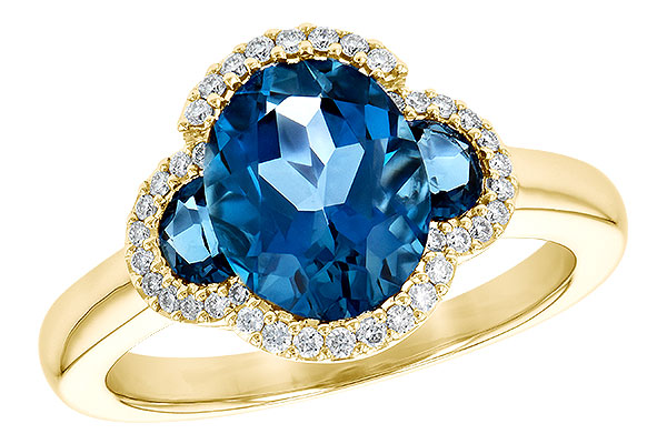 H244-87783: LDS RG 3.04 TW LONDON BLUE TOPAZ 3.20 TGW