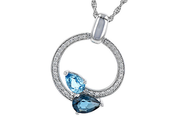 H244-88674: NECK 1.22 BLUE TOPAZ 1.40 TGW