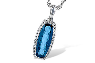 H244-89547: NECK 1.58 LONDON BLUE TOPAZ 1.70 TGW