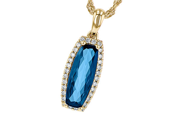 H244-89547: NECK 1.58 LONDON BLUE TOPAZ 1.70 TGW