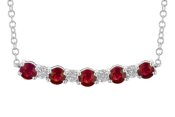 H244-90456: NECK .58 TW RUBY .70 TGW