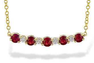 H244-90456: NECK .58 TW RUBY .70 TGW