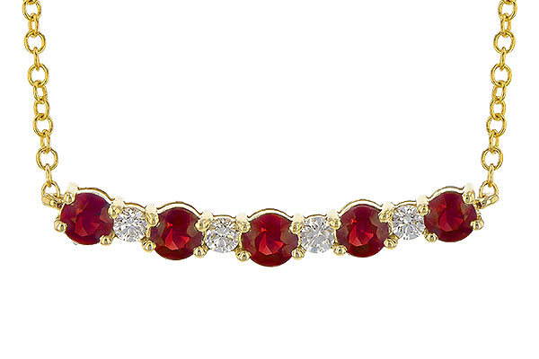 H244-90456: NECK .58 TW RUBY .70 TGW