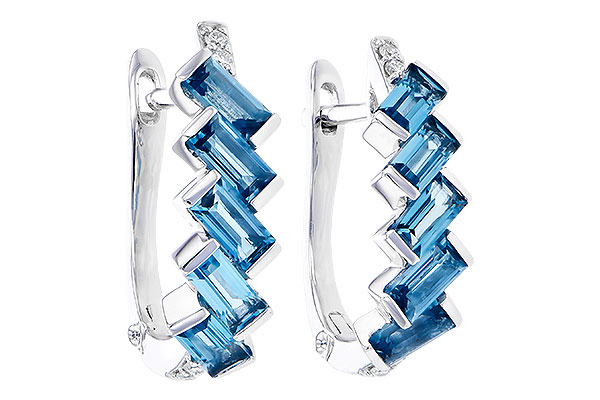 H327-62329: EARR 1.45 LONDON BLUE TOPAZ 1.50 TGW