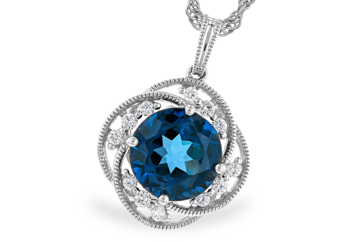 H328-48702: NECK 2.90 LONDON BLUE TOPAZ 3.05 TGW (9MM LBT)