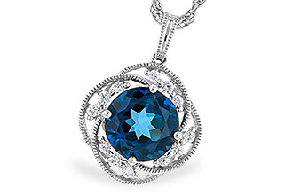 H328-48702: NECK 2.90 LONDON BLUE TOPAZ 3.05 TGW (9MM LBT)