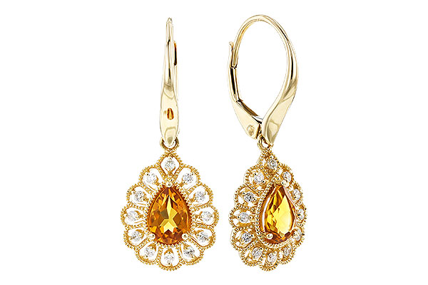 H328-48711: EARR .74 TW CITRINE .90 TGW