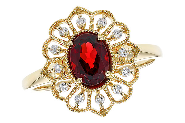 H328-48720: LDS RG .80 GARNET .92 TGW