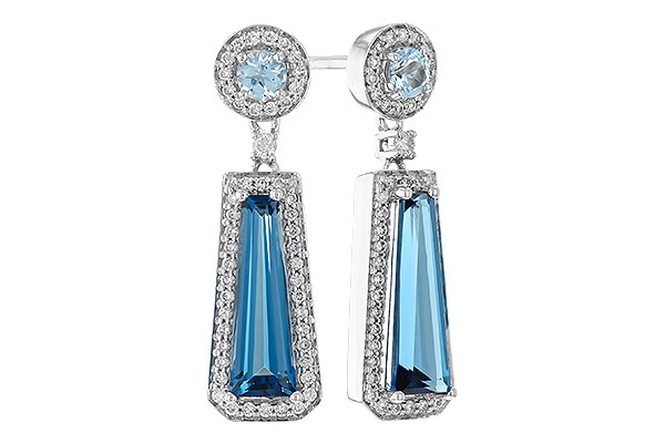 H328-49602: EARR 2.28 TW BLUE TOPAZ 2.54 TGW