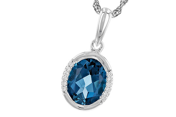 H328-49611: NECK 1.90 TW LONDON BLUE TOPAZ 1.93 TGW (9x7 LBT)