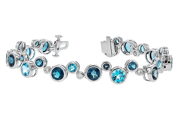 H328-50465: BRACELET 15.65 TW BLUE TOPAZ 15.95 TGW