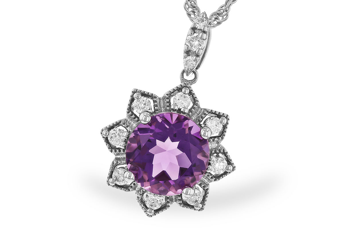 H328-50538: NECK 1.70 AMETHYST 1.87 TGW (8MM RD)