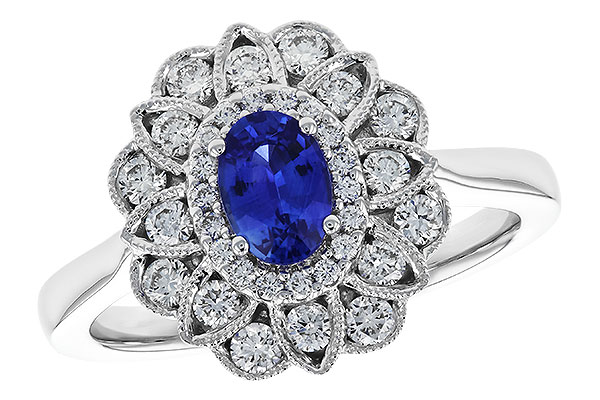 H328-53211: LDS RG .60 TW SAPPHIRE 1.12 TGW (6x4MM SAPP)