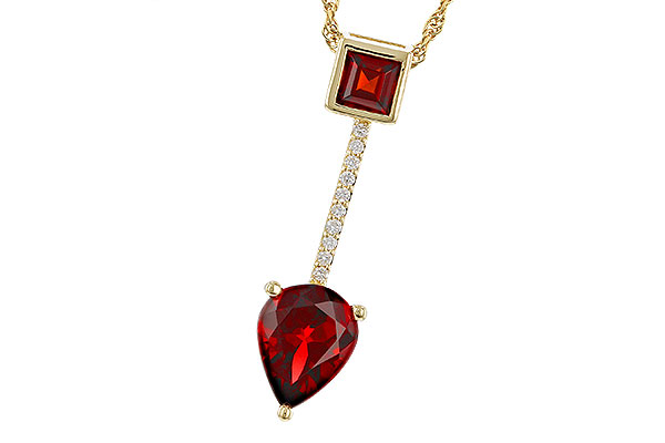 H329-38647: NECKLACE 2.15 GARNET 2.20 TGW